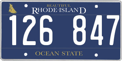 RI license plate 126847