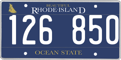 RI license plate 126850