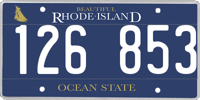 RI license plate 126853