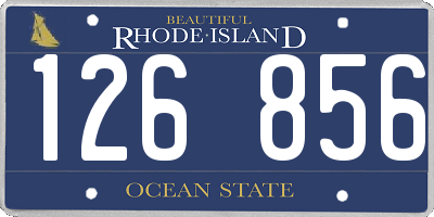 RI license plate 126856