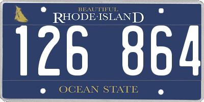 RI license plate 126864