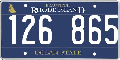 RI license plate 126865
