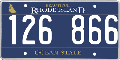 RI license plate 126866