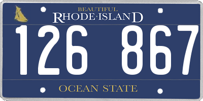 RI license plate 126867