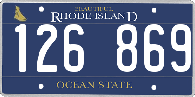 RI license plate 126869