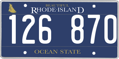 RI license plate 126870