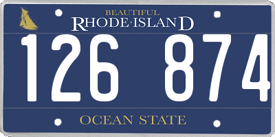 RI license plate 126874
