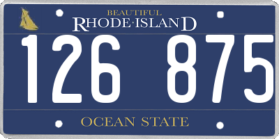RI license plate 126875