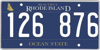 RI license plate 126876