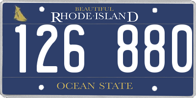 RI license plate 126880