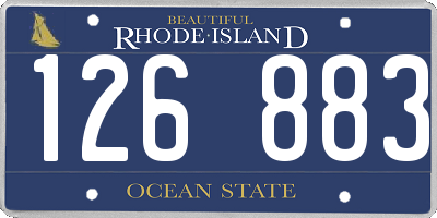 RI license plate 126883