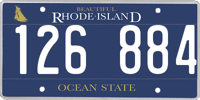 RI license plate 126884