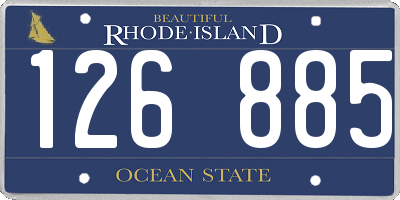 RI license plate 126885