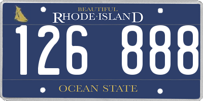 RI license plate 126888
