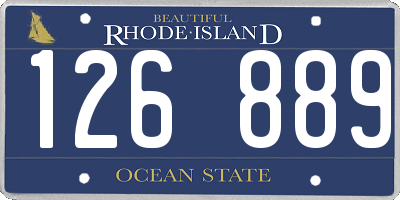 RI license plate 126889