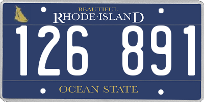 RI license plate 126891