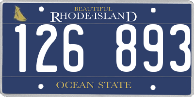 RI license plate 126893
