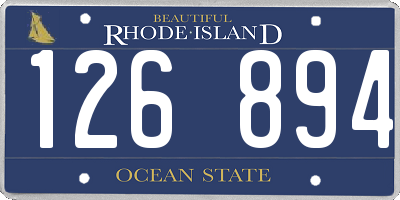 RI license plate 126894
