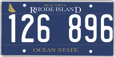 RI license plate 126896