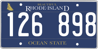 RI license plate 126898