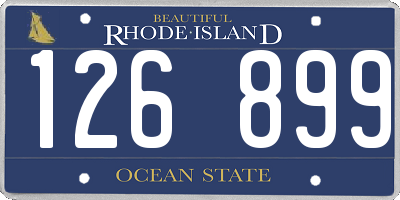 RI license plate 126899