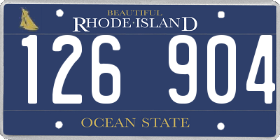RI license plate 126904