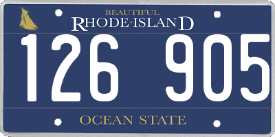 RI license plate 126905
