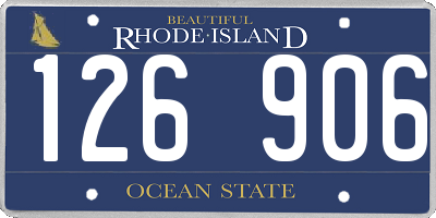 RI license plate 126906