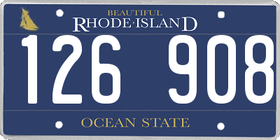 RI license plate 126908