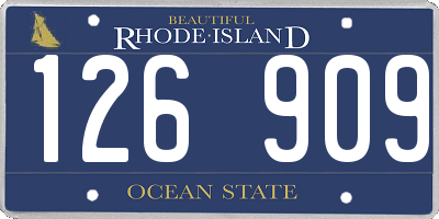 RI license plate 126909