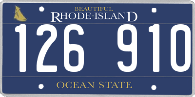 RI license plate 126910