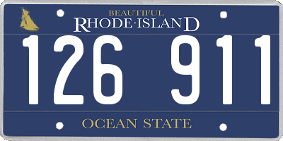 RI license plate 126911