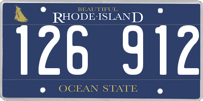 RI license plate 126912