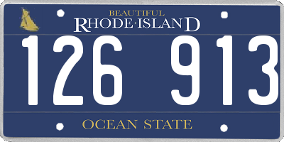 RI license plate 126913
