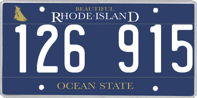 RI license plate 126915