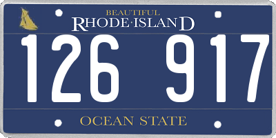 RI license plate 126917