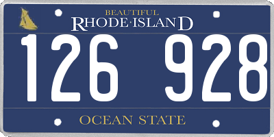 RI license plate 126928