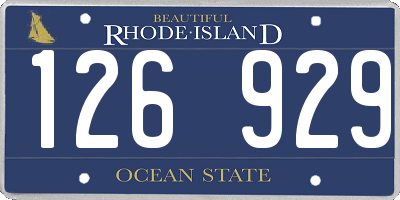 RI license plate 126929
