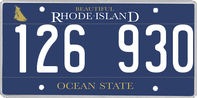 RI license plate 126930