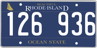 RI license plate 126936