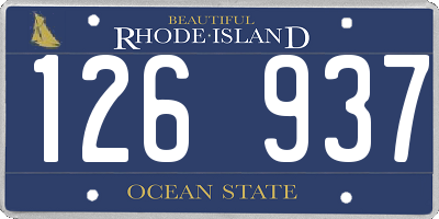 RI license plate 126937