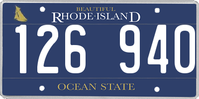 RI license plate 126940