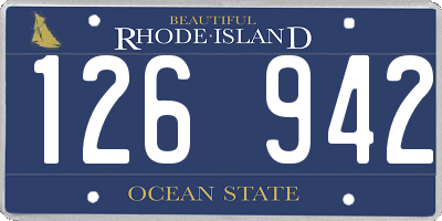 RI license plate 126942