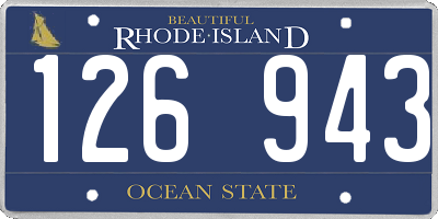 RI license plate 126943