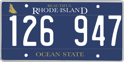 RI license plate 126947