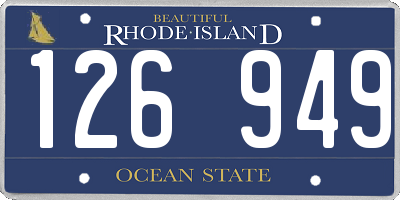 RI license plate 126949
