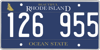 RI license plate 126955