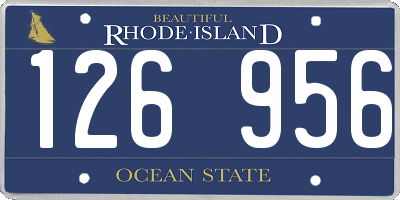 RI license plate 126956
