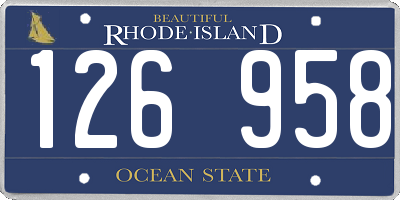 RI license plate 126958