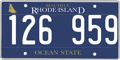 RI license plate 126959